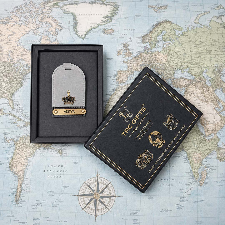 Light Grey Dual Tone Luggage Tag