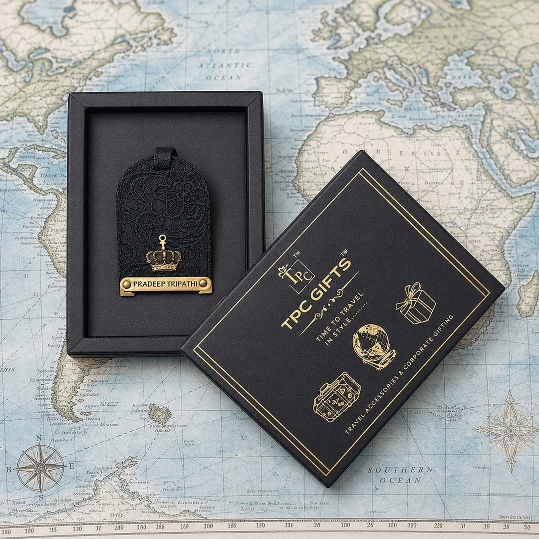 Black Glided Grace Luggage Tag