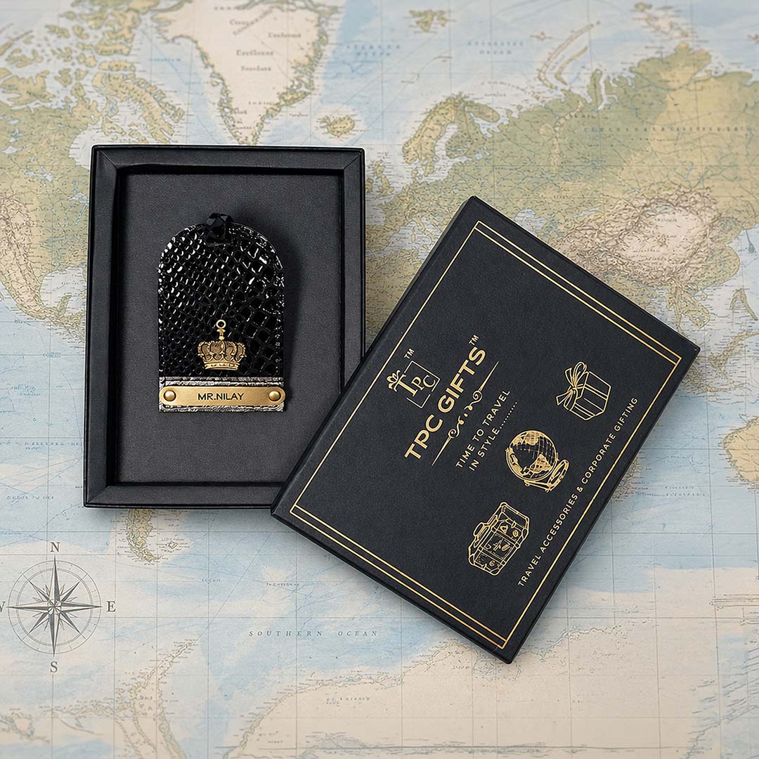 Bollywood Black Luggage Tag