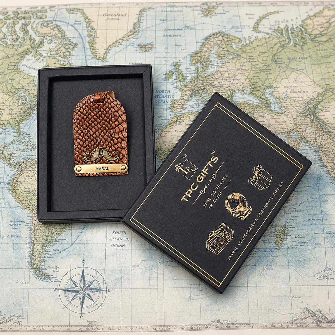 Brown Snake Luggage Tag