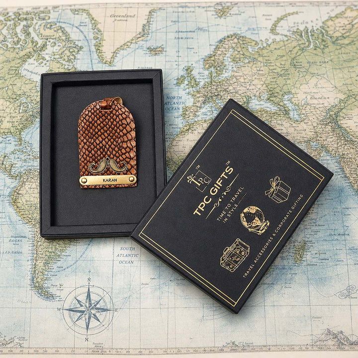 Brown Snake Luggage Tag