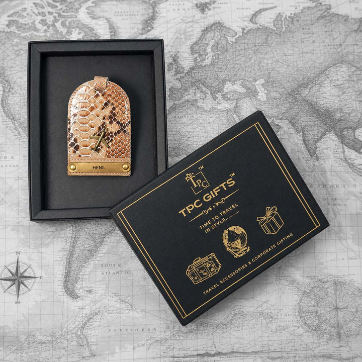 Golden Lark Luggage Tag