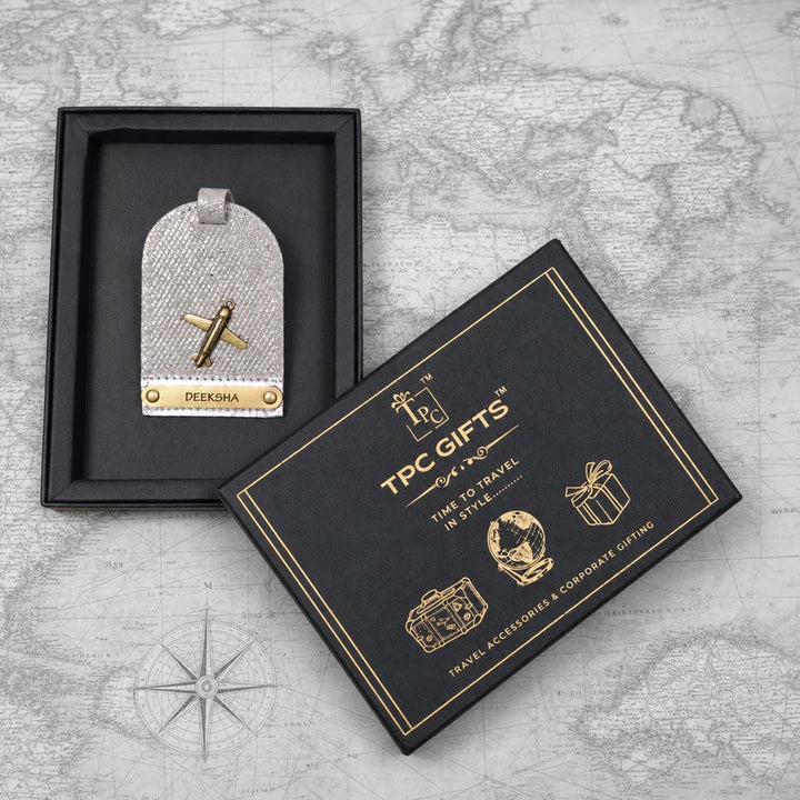 Silver Star Luxe Luggage Tag