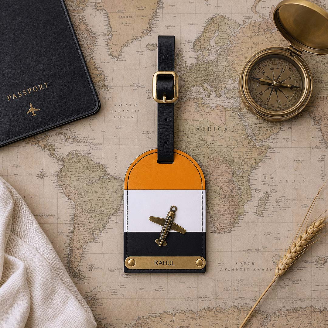 Yellow Multi Tone Luggage Tag