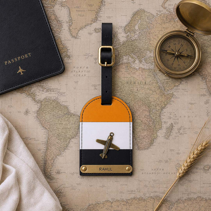 Yellow Multi Tone Luggage Tag