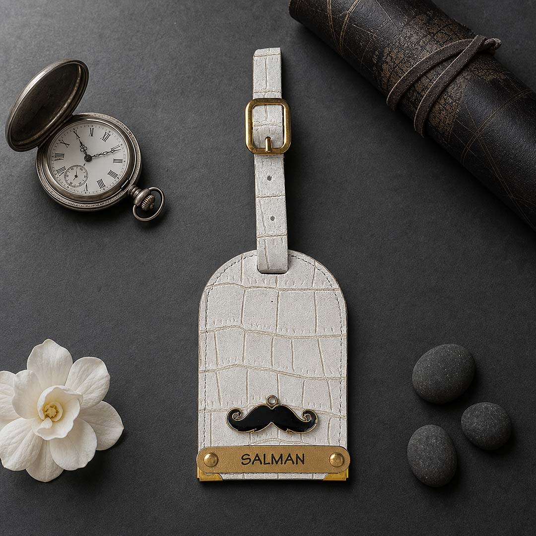Grey Croco Luggage Tag