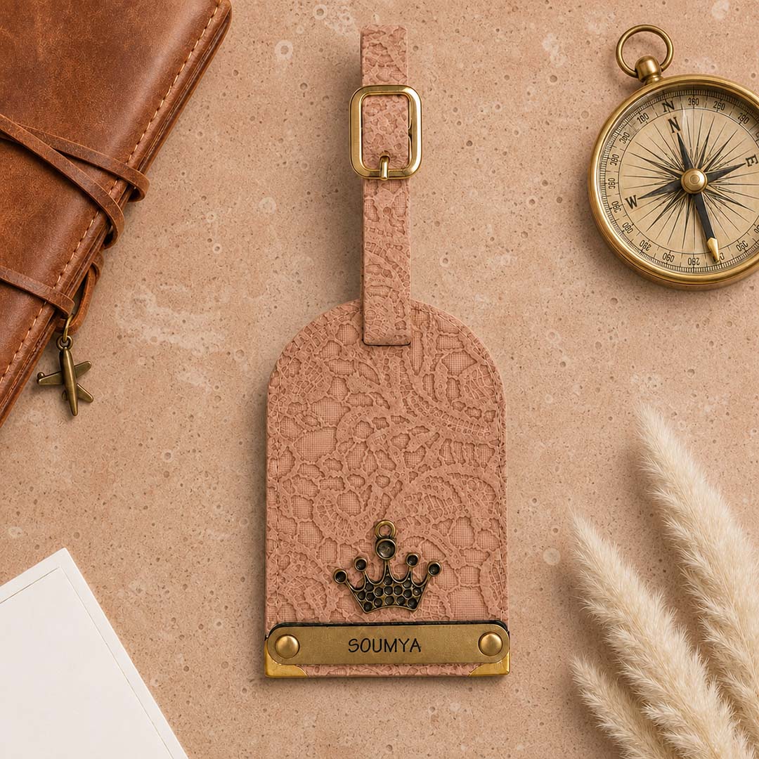 Rose Gold Glided Grace Luggage Tag