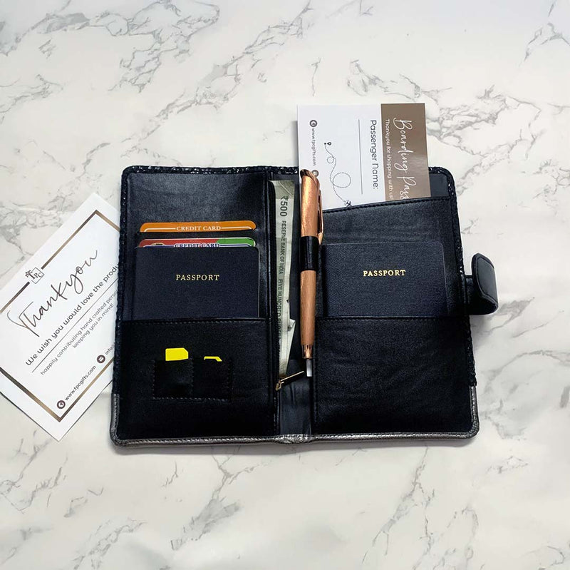 Waves Genuine Leather Travel Organizer