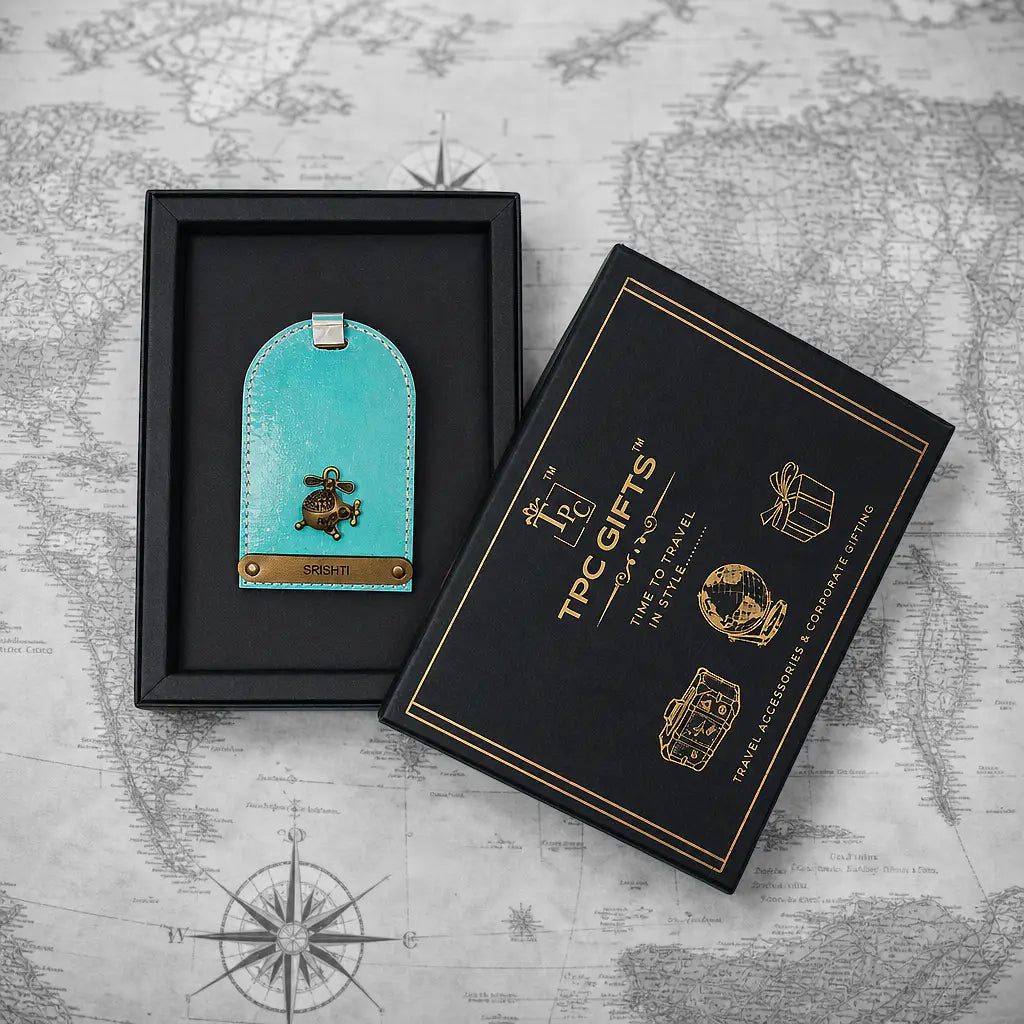 Blue Holographic Luggage Tag