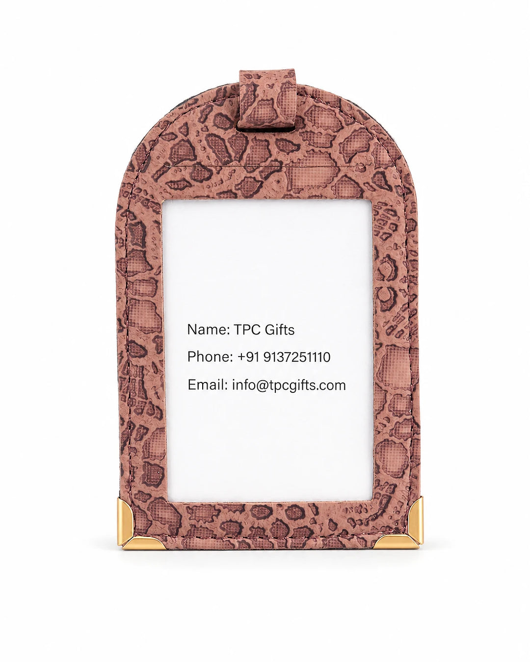 Rose Gold Glided Grace Luggage Tag