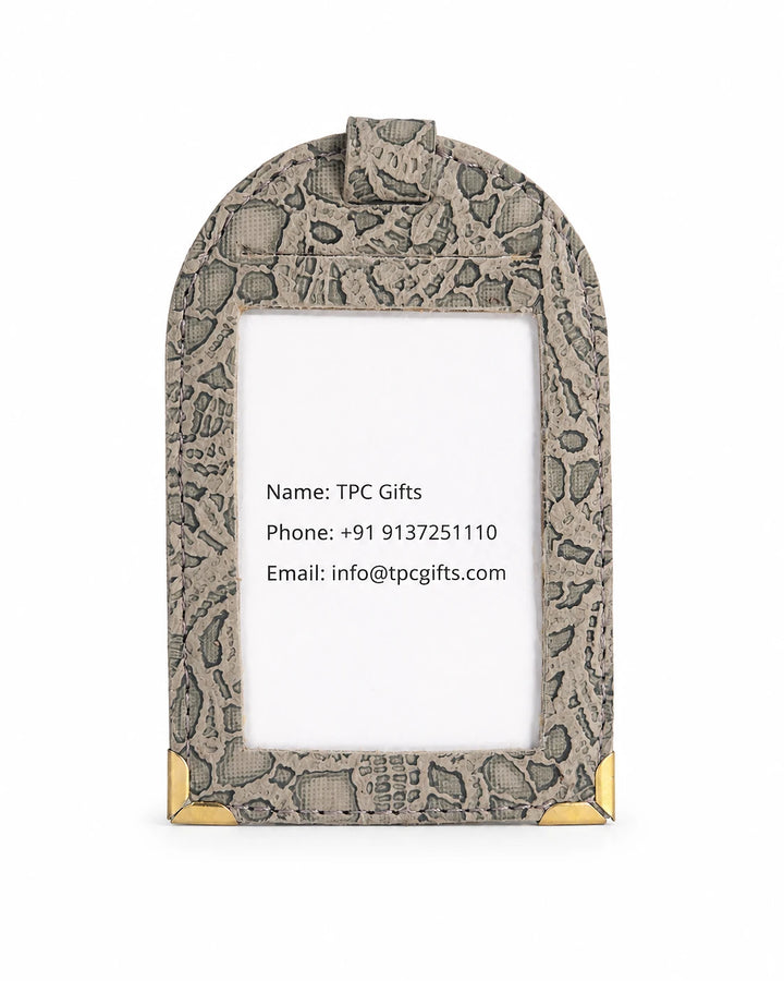 Decorative photo frame with intricate design on a white background, featuring contact information for TPC Gifts.