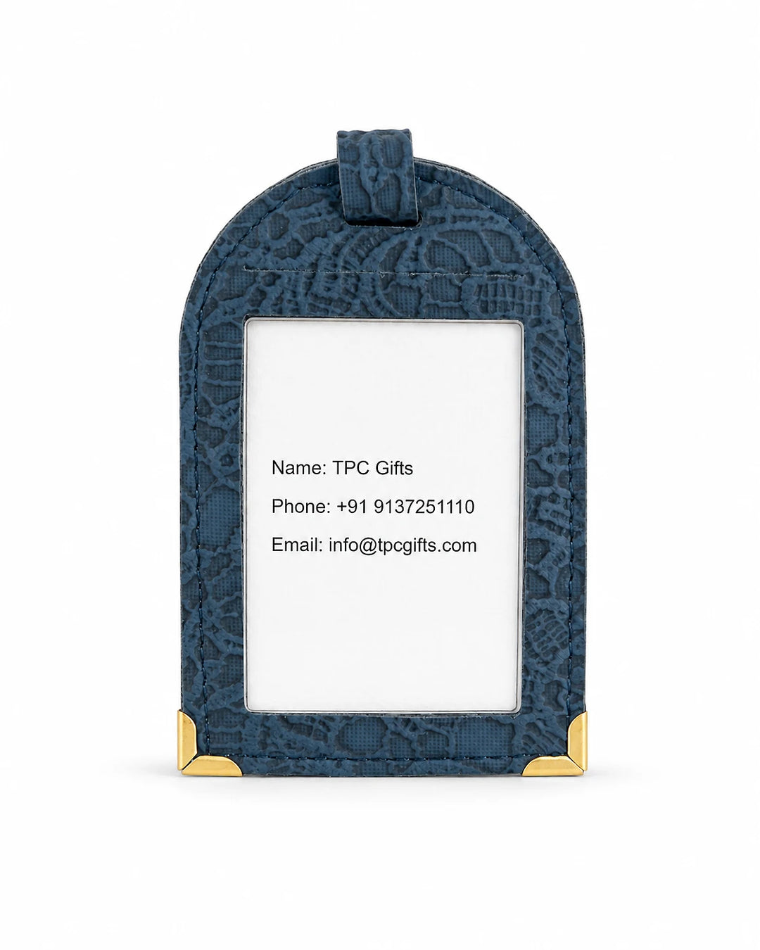 Blue Glided Grace Luggage Tag