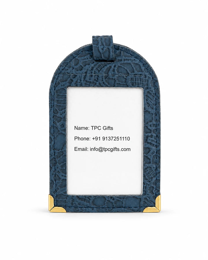 Blue Glided Grace Luggage Tag