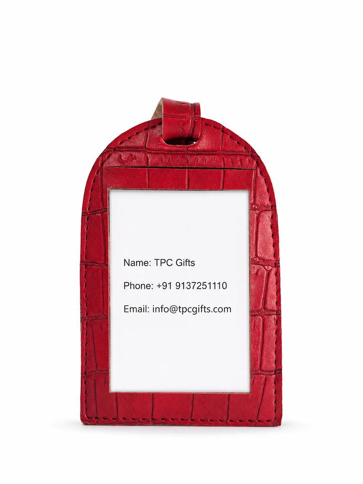 Red Croco Luggage Tag