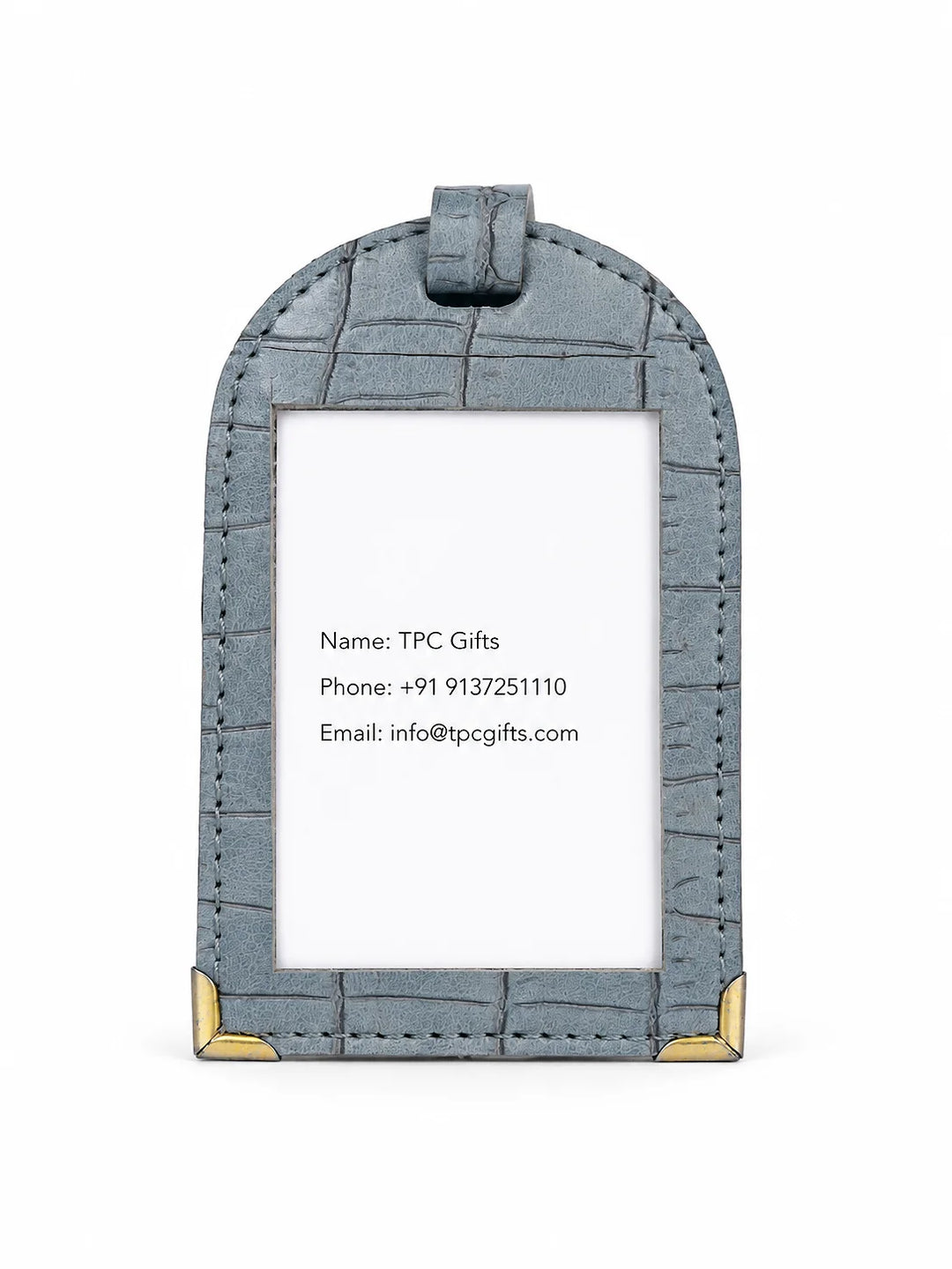 Blue Croco Luggage Tag