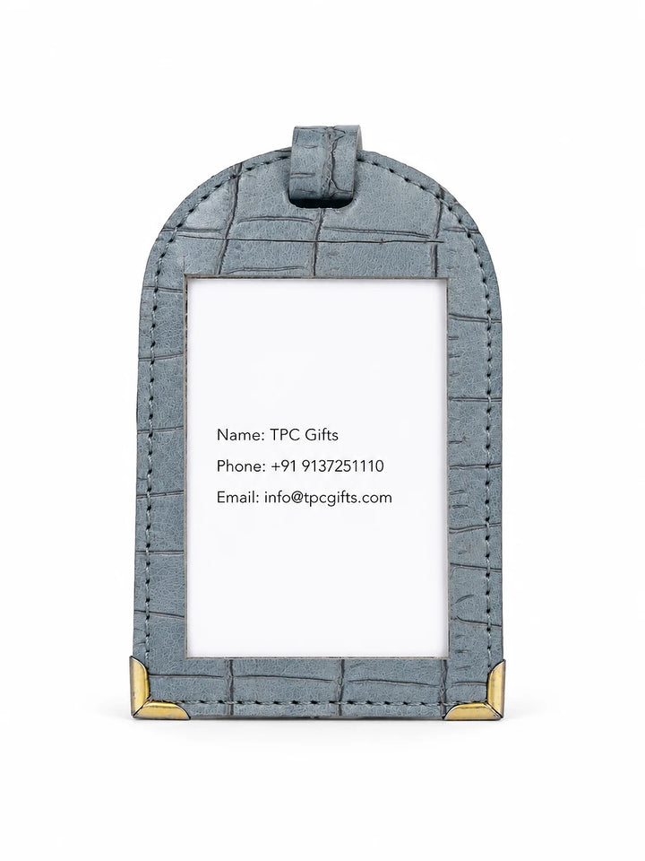 Blue Croco Luggage Tag