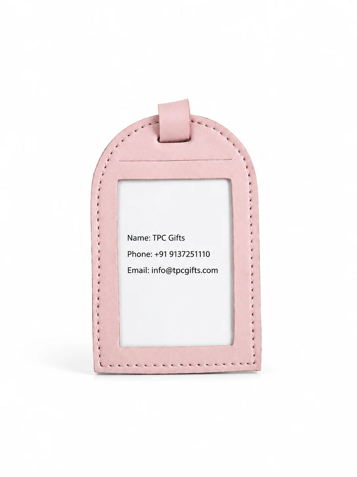 Baby Pink Fur Luggage Tag