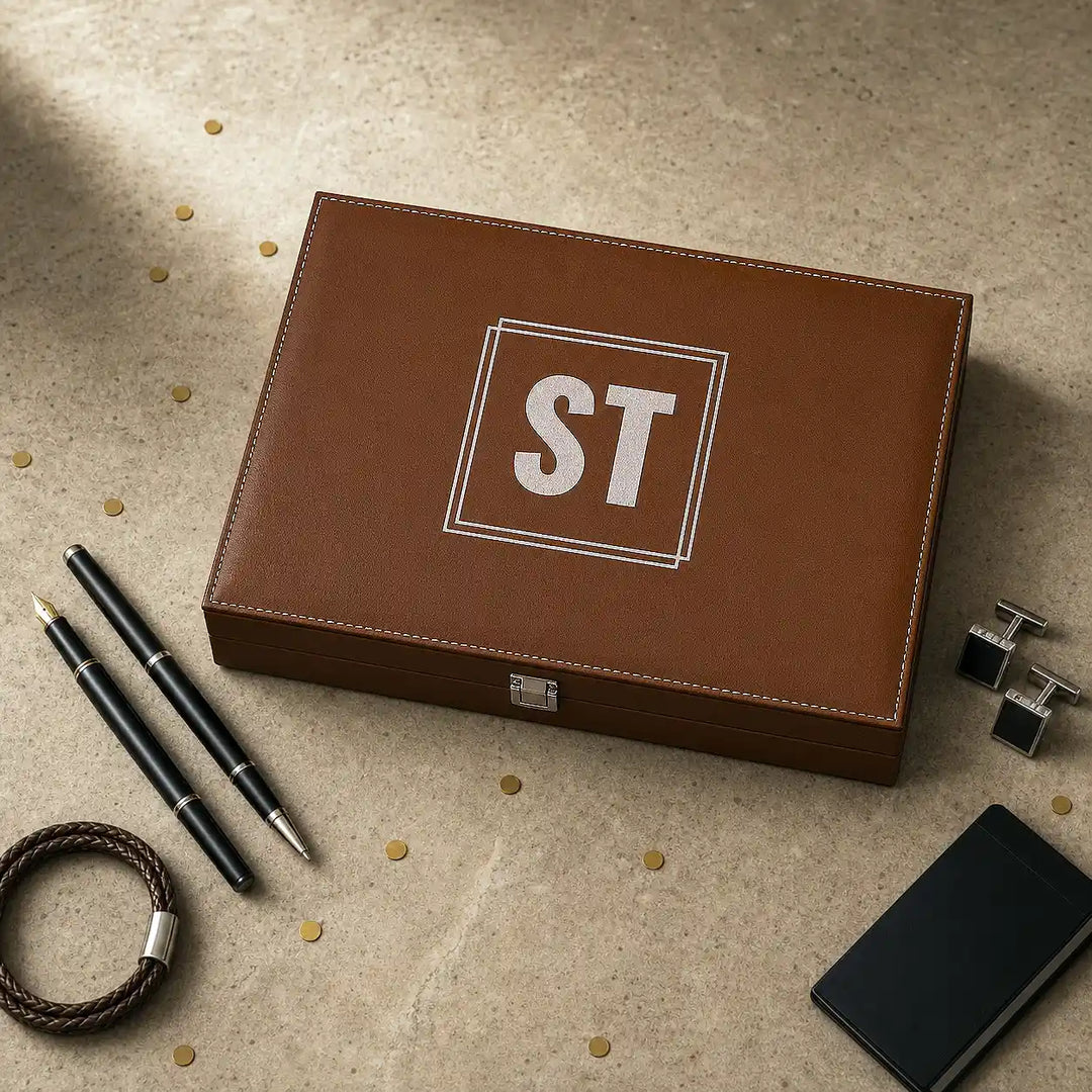 Personalised Leather Valet Organiser