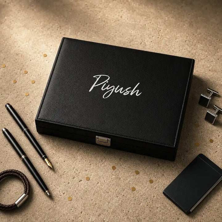 Personalised Leather Valet Organiser
