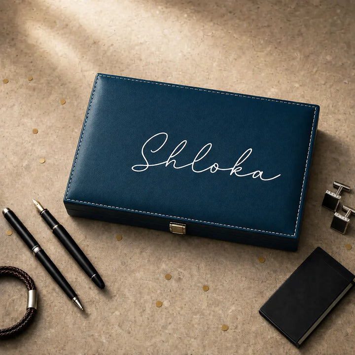 Personalised Leather Valet Organiser
