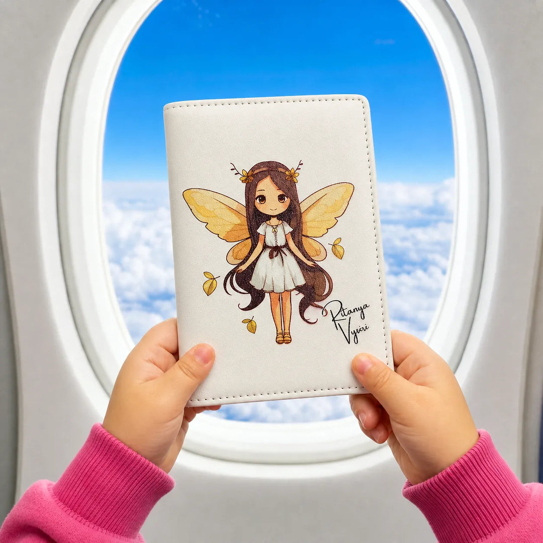 Little Fairy – Personalised Kids Passport Cover for Girls