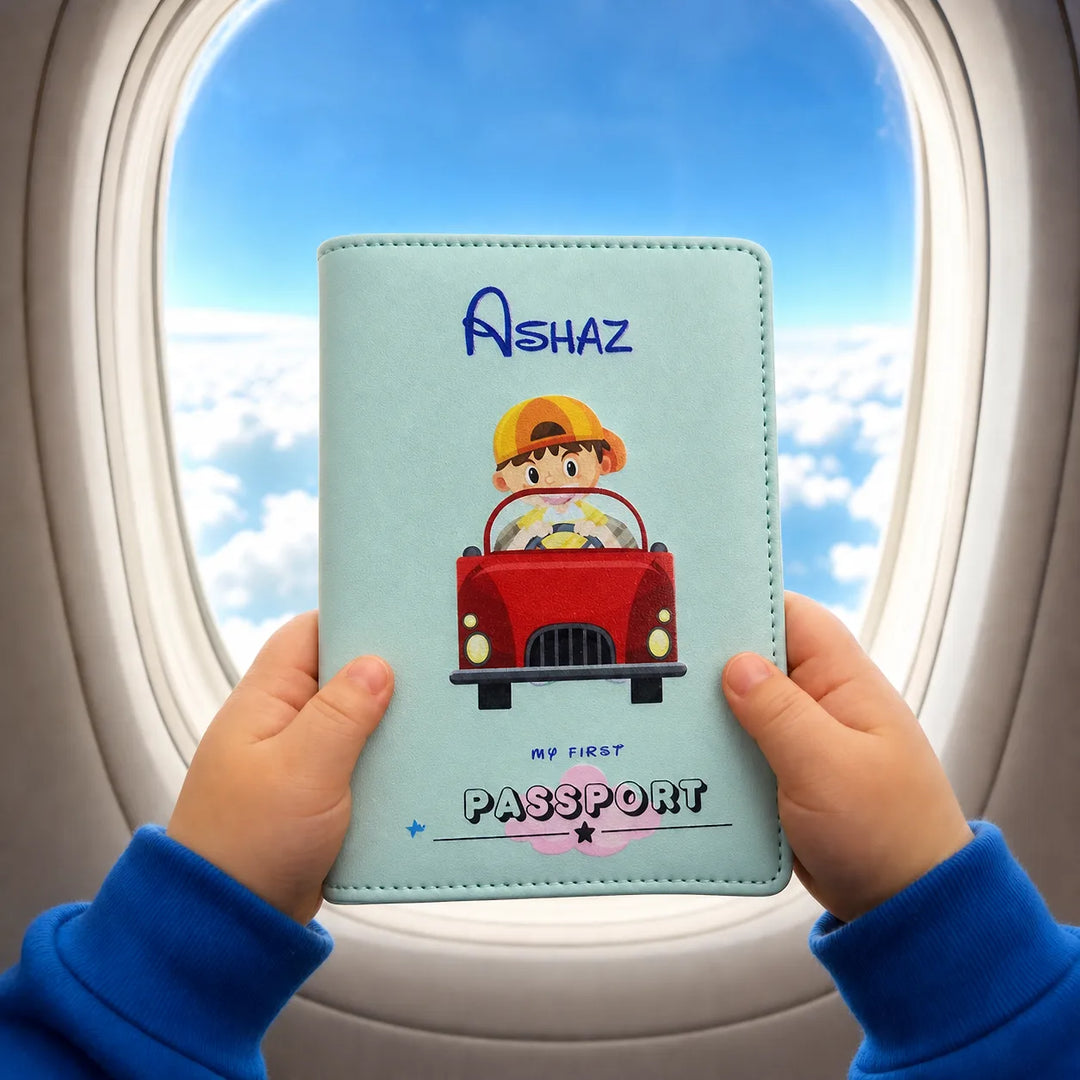 My First Passport Cover – Little Driver (Kids Personalised Passport Cover)