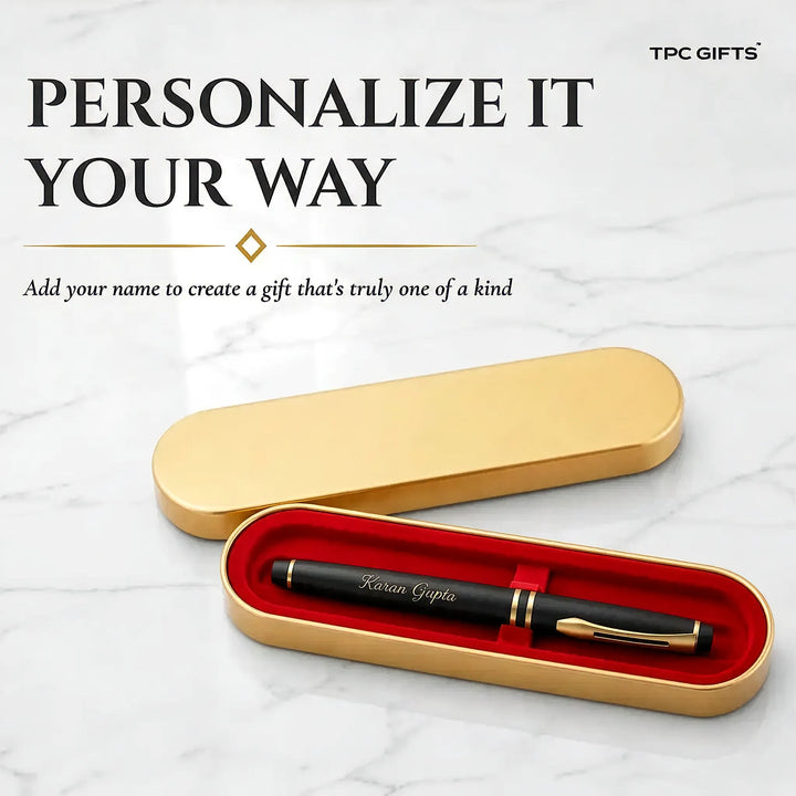 Classic Black – Personalised Pen with Name