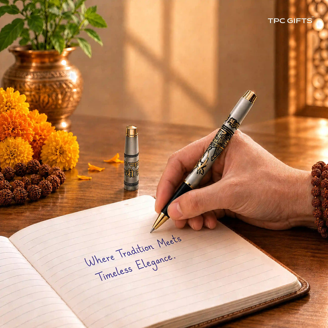 Jai Shree Ram Pen – Engraved Metal Roller Ball