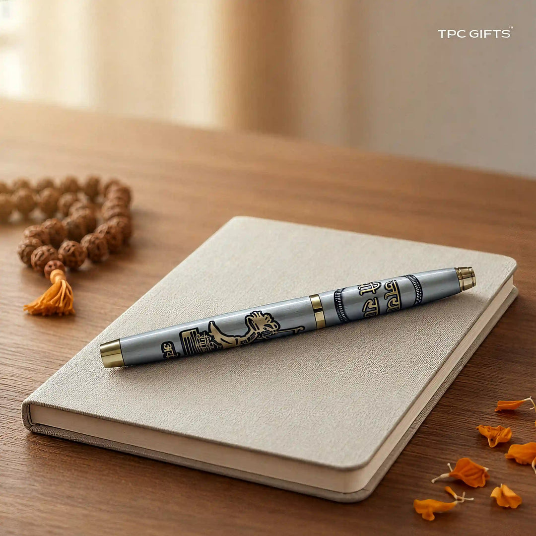 Jai Shree Ram Pen – Engraved Metal Roller Ball