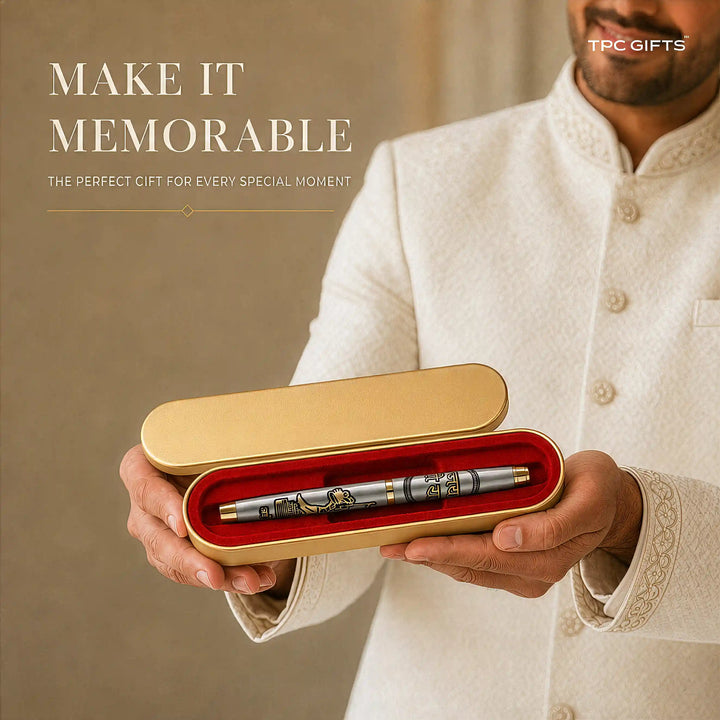 Jai Shree Ram Pen – Engraved Metal Roller Ball