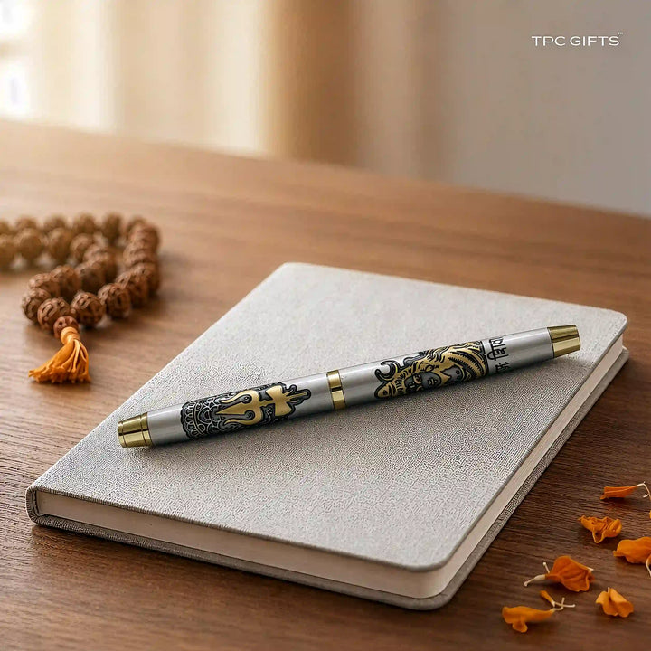 Mahadev Pen – Lord Shiva Engraved Metal Roller Ball