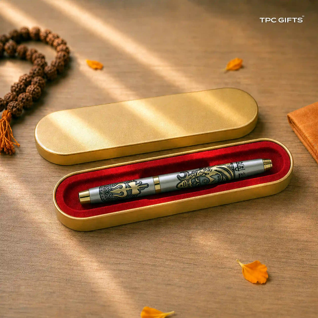 Mahadev Pen – Lord Shiva Engraved Metal Roller Ball
