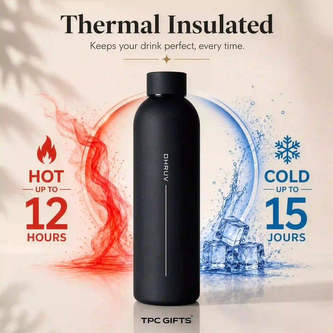Personalized Water Bottle with Name – 500ml Insulated Stainless Steel