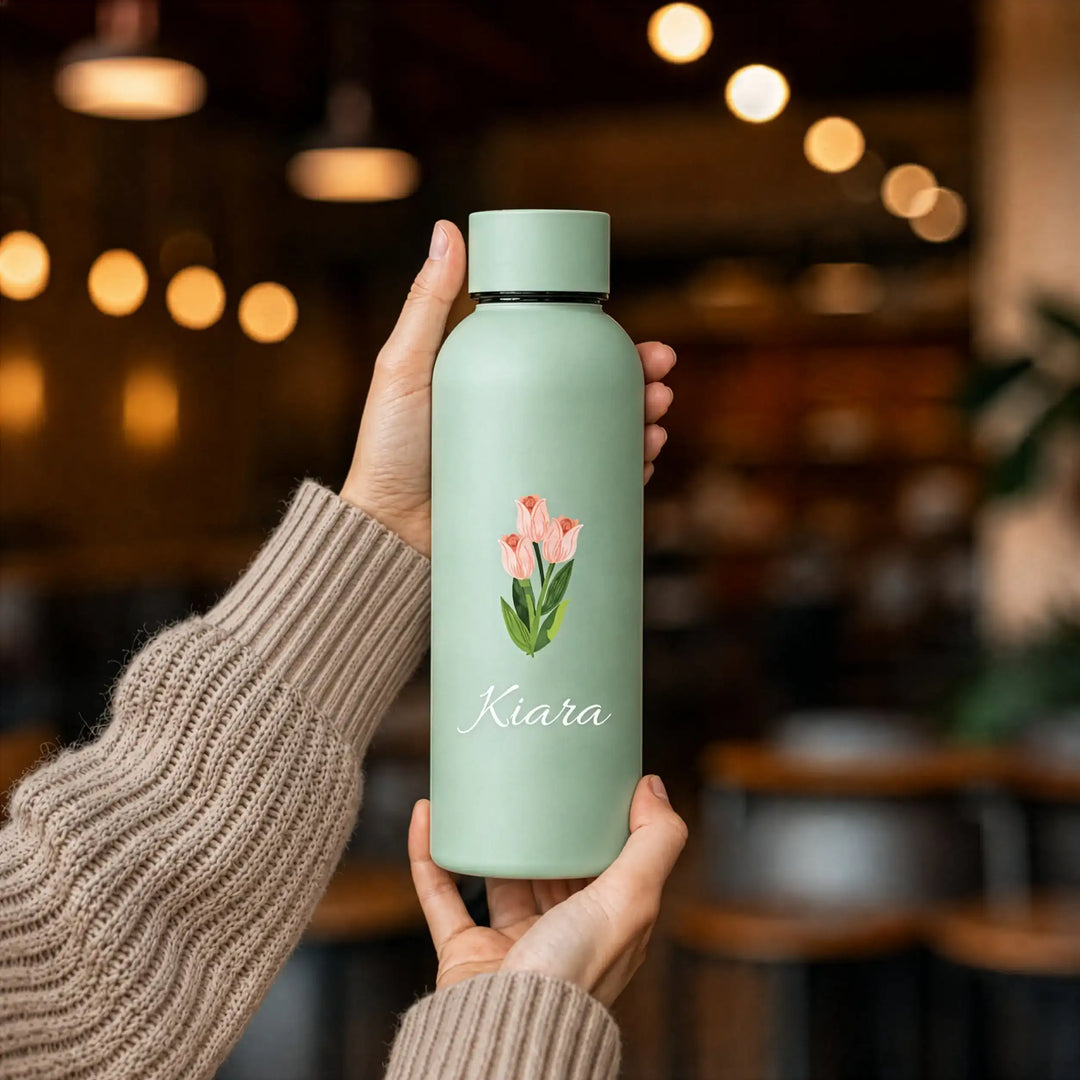 Personalized Water Bottle with Name – 500ml Insulated Stainless Steel