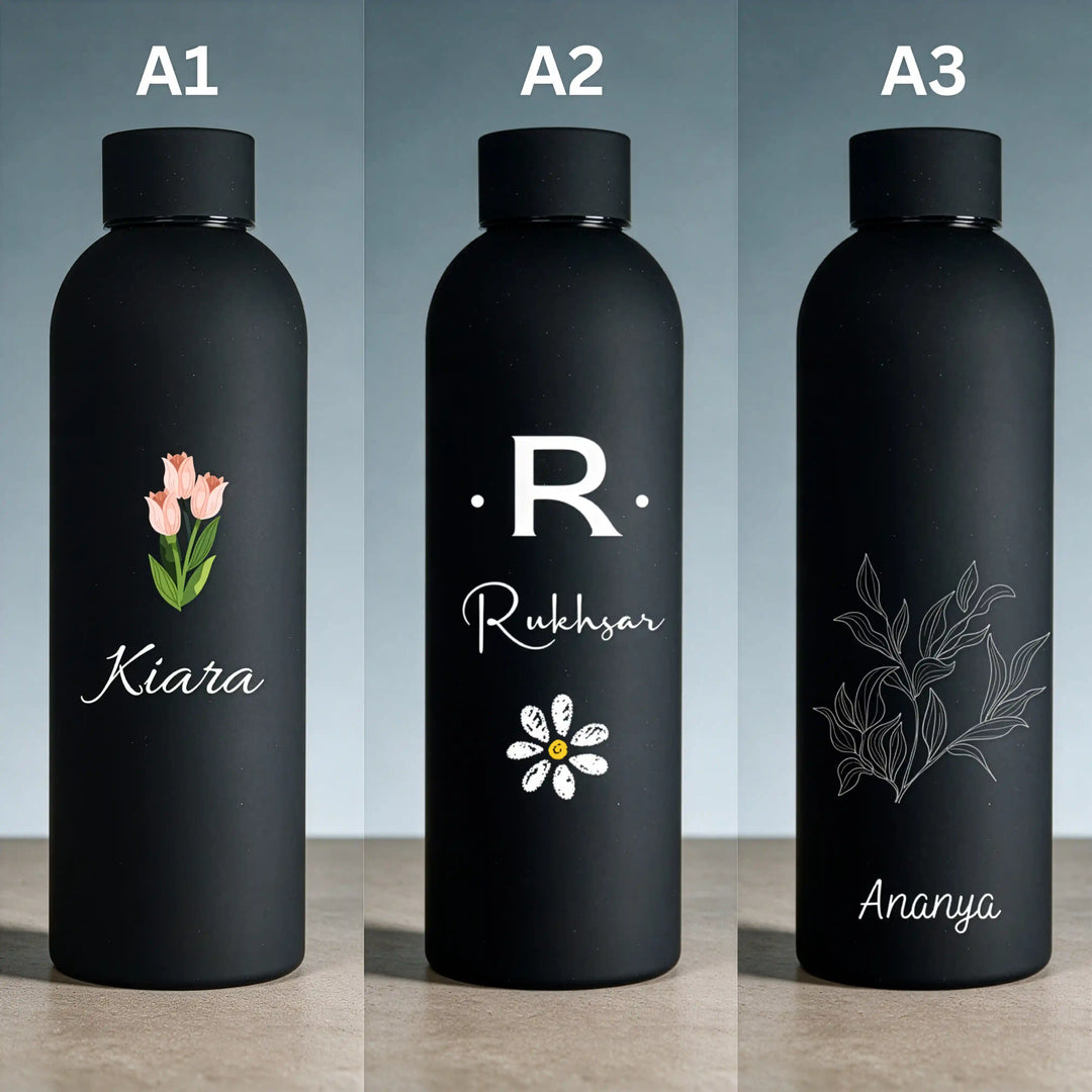 Personalized Water Bottle with Name – 500ml Insulated Stainless Steel