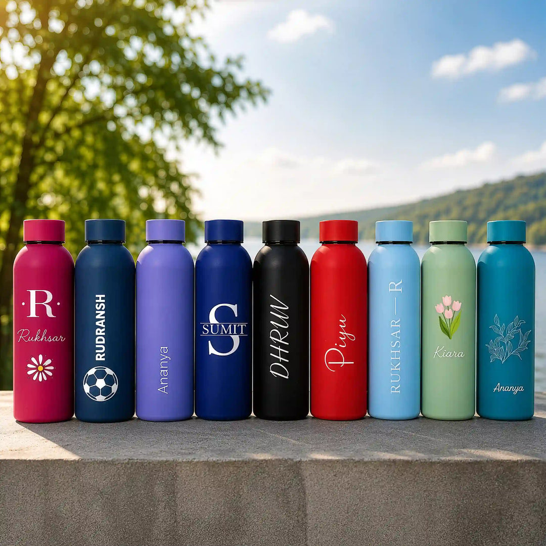 Personalized Water Bottle with Name – 500ml Insulated Stainless Steel
