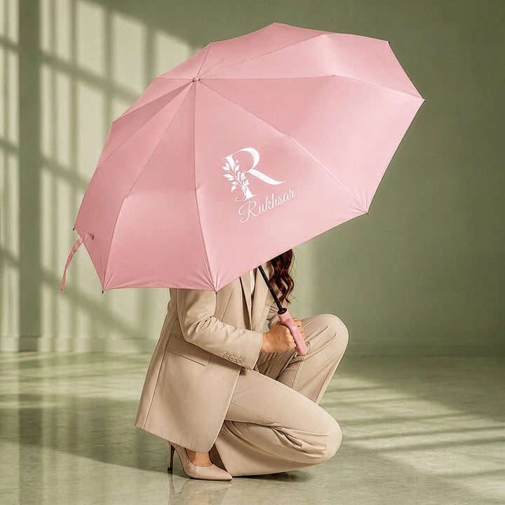 Clip Personalised Umbrella – Compact Windproof 3-Fold Semi-Automatic