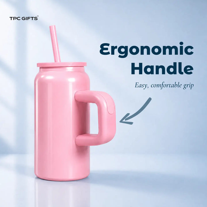 Boba Personalised Iced Coffee Tumbler with Handle &amp; Straw – 480ml