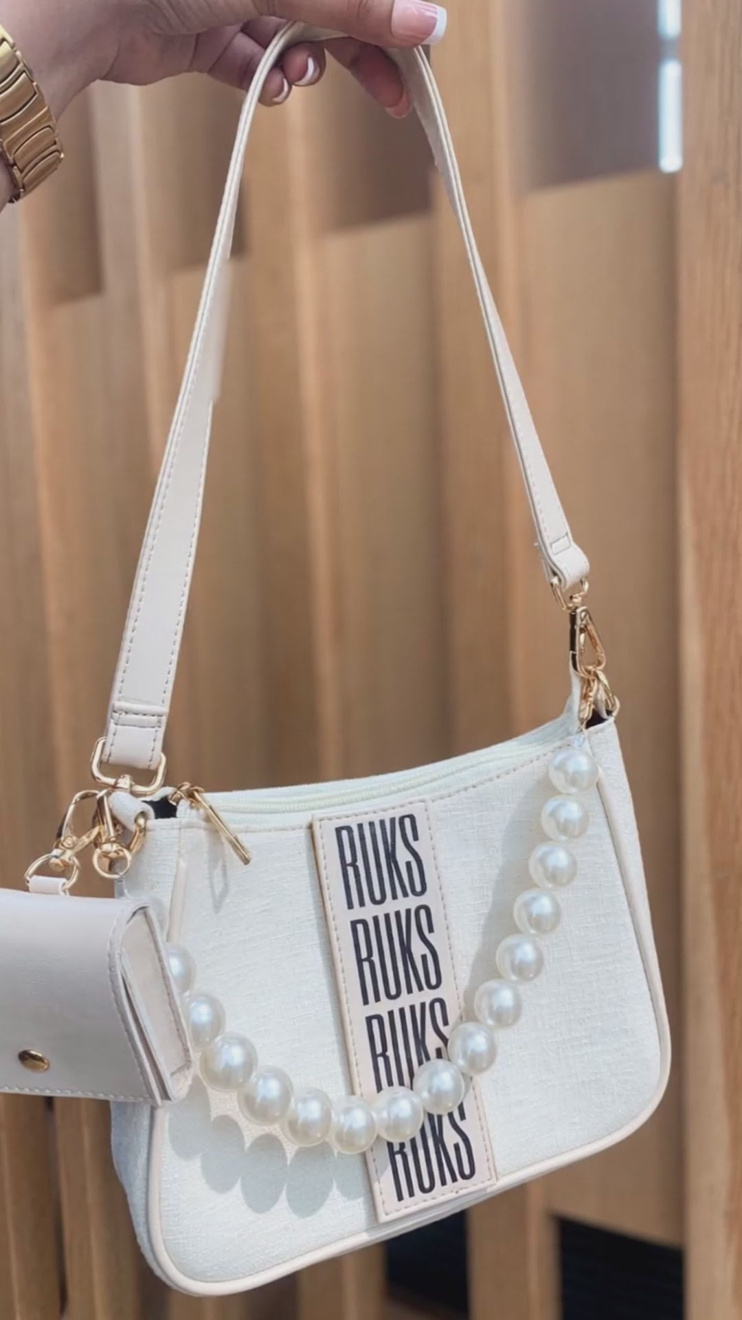 Mini Sling Bag - White Linen Exodus