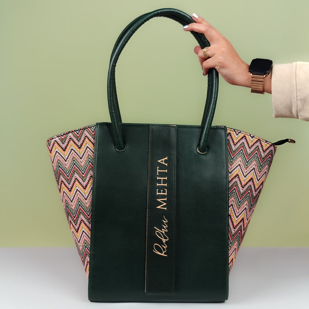 Tote Bags For Women - Emerald Fusion Edition Pattern Edition By Tpc Gifts Front Shot 