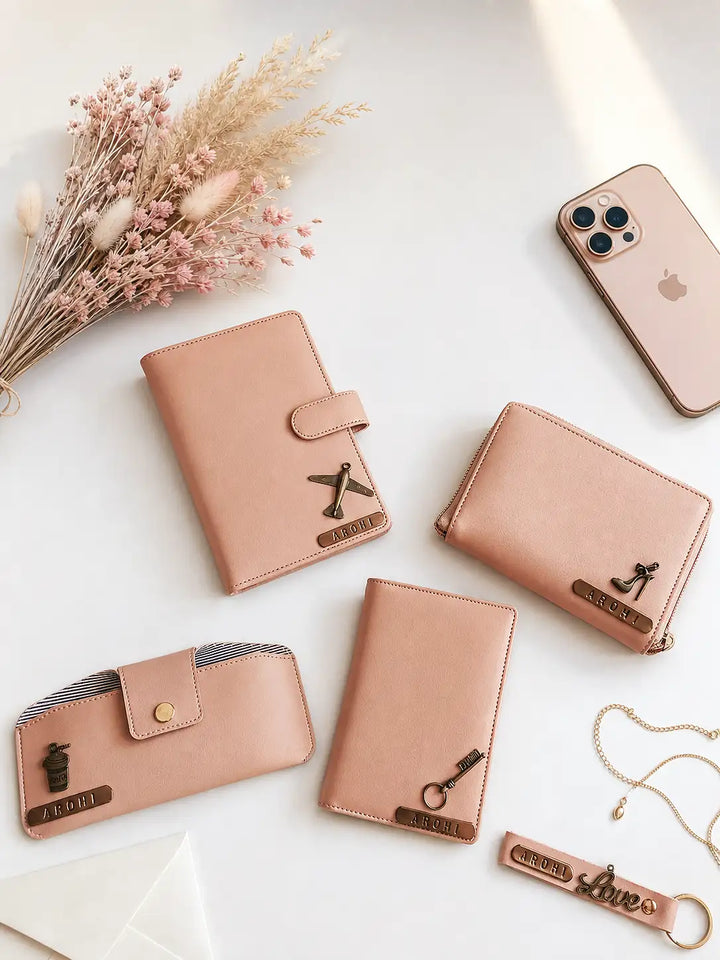 Personalised Travel mate (Travel Organiser, Passport cover, Keychain, Sunglass Box &amp; Wallet)