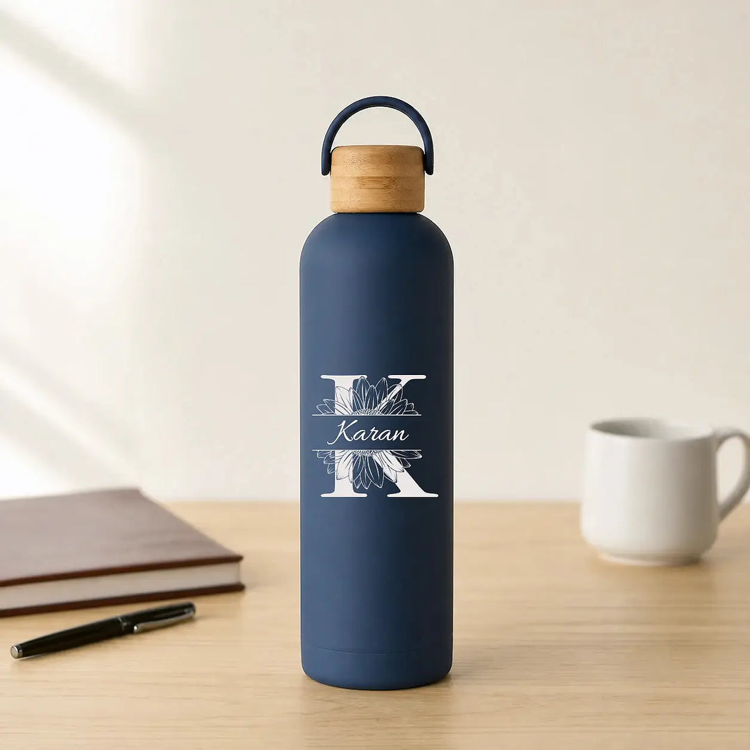 Daily — Tall Water Bottle with Wooden Lid (750ml)