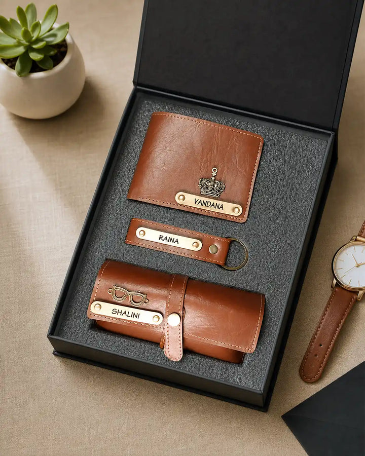 Personalized Men’s 3-in-1 Combo Set - Brown