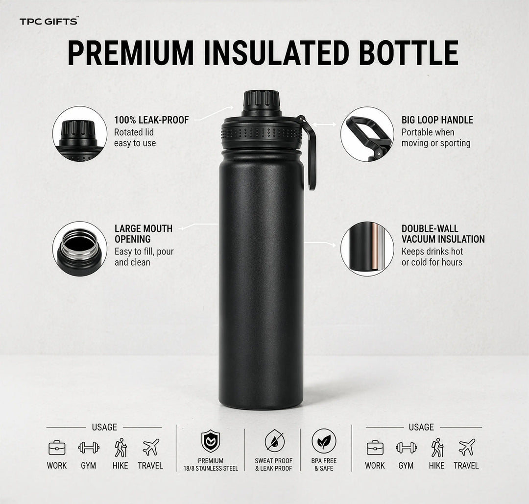 Charge Personalised Insulated Sports Water Bottle – 660ml