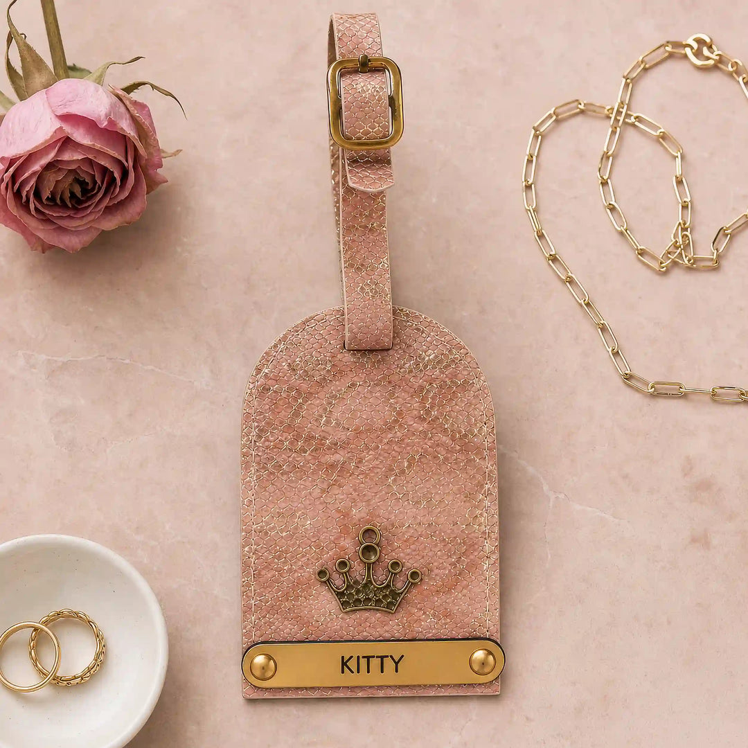 Moonshine Rose Gold Luggage Tag