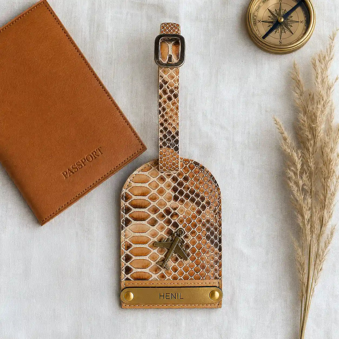 Golden Lark Luggage Tag
