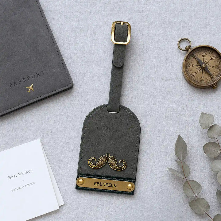 Grey and Black Dual Tone Luggage Tag