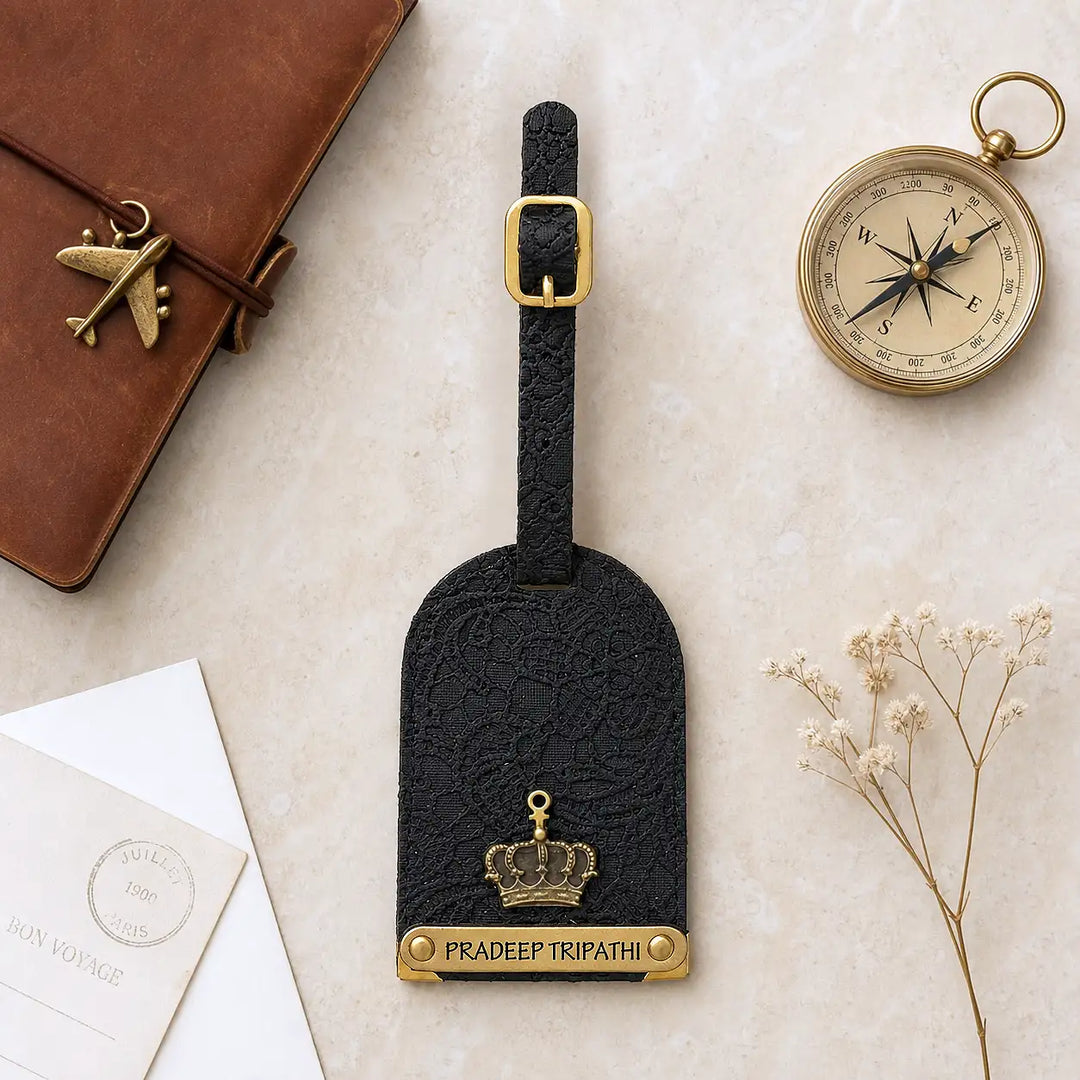 Black Glided Grace Luggage Tag