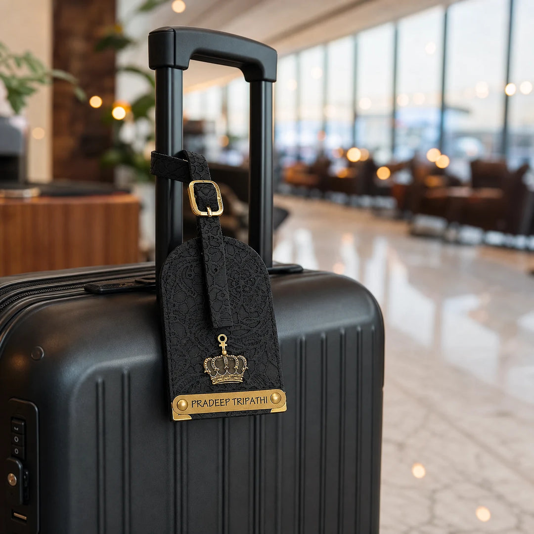 Black Glided Grace Luggage Tag