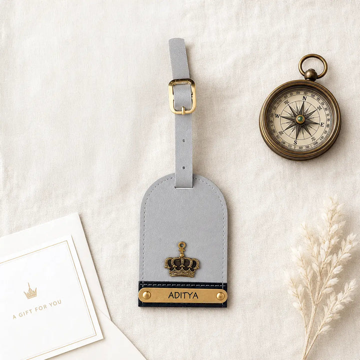 Light Grey Dual Tone Luggage Tag
